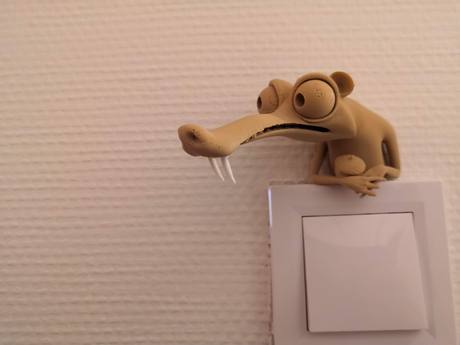 Figurine Ice Age imprimée en 3D, détail articulé